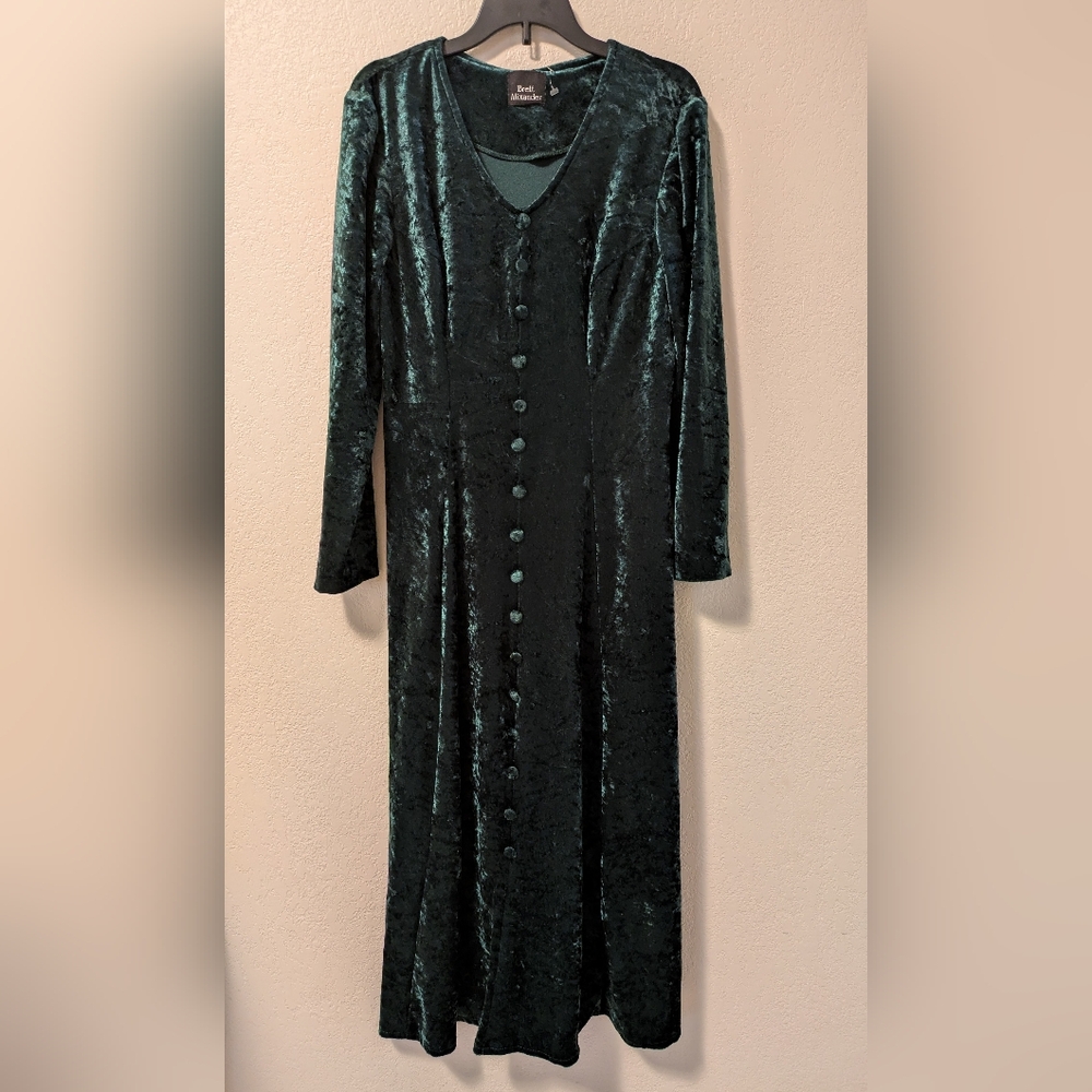 Brett Alixander Crushed Velvet Dress